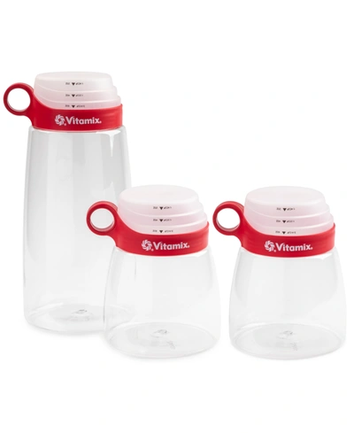 Shop Vitamix Tritan Shatterproof Canisters With Measuring Lids, Set Of 3 In Nourish
