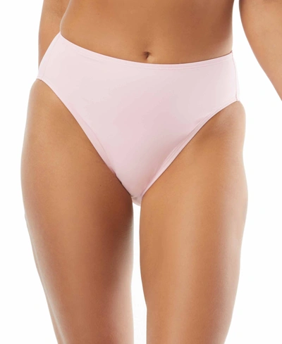 Shop Carmen Marc Valvo High Waist Bikini Bottoms Women's Swimsuit In Pink