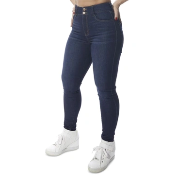 Shop Dollhouse Curvy Double Button High Rise Skinny Jeans In Nuba