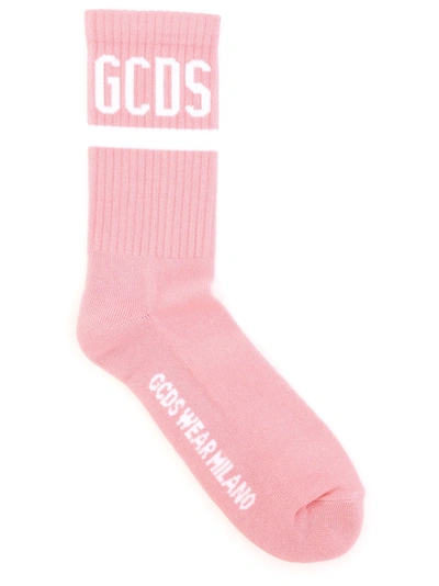 Shop Gcds Men's Pink Cotton Socks