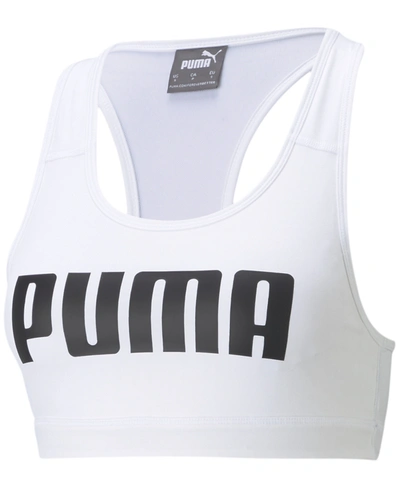 Shop Puma 4keeps Low Impact Sports Bra In White