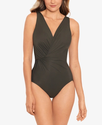 Shop Miraclesuit Twisted Sisters Esmerelda One-piece Swimsuit Women's Swimsuit In Olivetta Green
