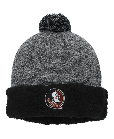 Shop Top Of The World Women's Black Florida State Seminoles Snug Cuffed Knit Hat With Pom