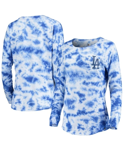 Shop New Era Women's Royal Los Angeles Dodgers Tie-dye Long Sleeve T-shirt