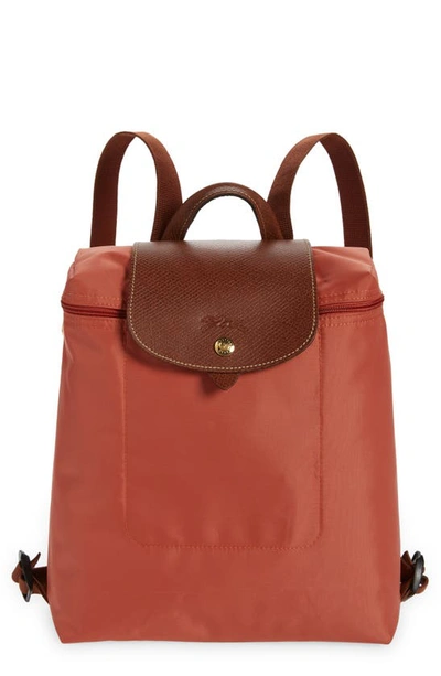 Shop Longchamp Le Pliage Backpack In Blush