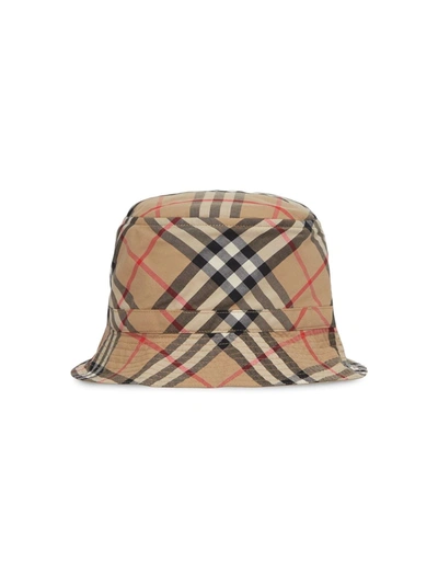 Shop Burberry Kids Vintage Check Bucket Hat In Multi