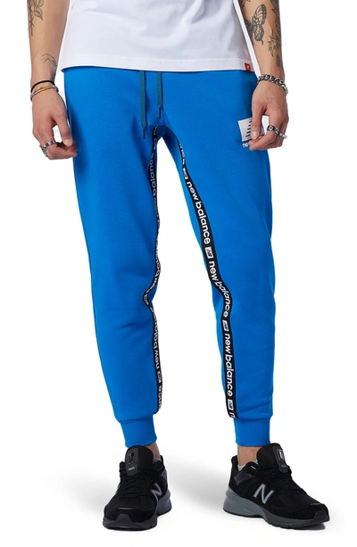 New Balance Men\'s Nb Essentials Winterized Fleece Pant In Blue | ModeSens