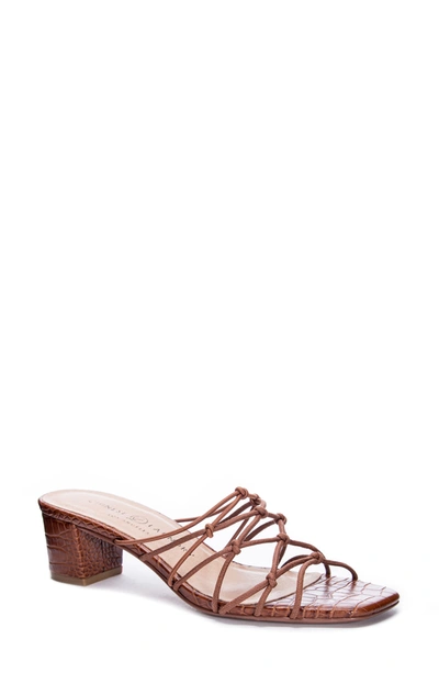 Shop Chinese Laundry Lizza Slide Sandal In Bark Faux Leather