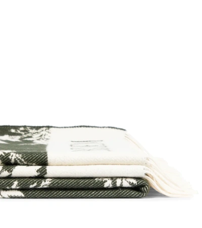 Shop Erdem Floral Wool And Cashmere Throw