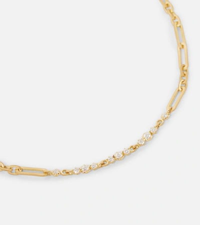 Shop Jade Trau Paige 18kt Gold Chain Necklace With Diamonds In Yellow Gold