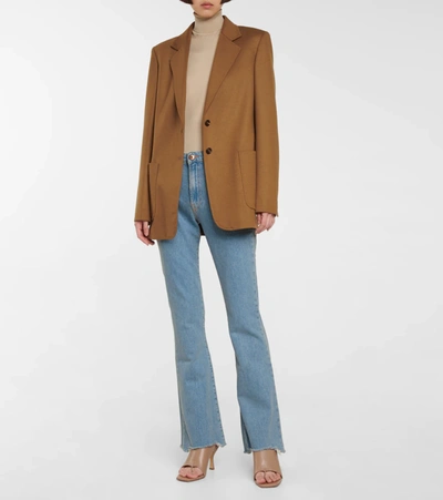 3x1 N.y.c. Farrah Mid-rise Flare Jeans In Blue