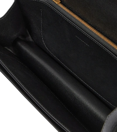 Shop Balenciaga Gossip S Leather Shoulder Bag In Black