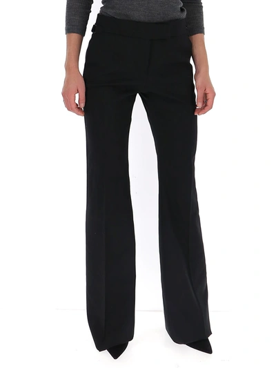 Shop Tom Ford Flared Mid Rise Pants In Black