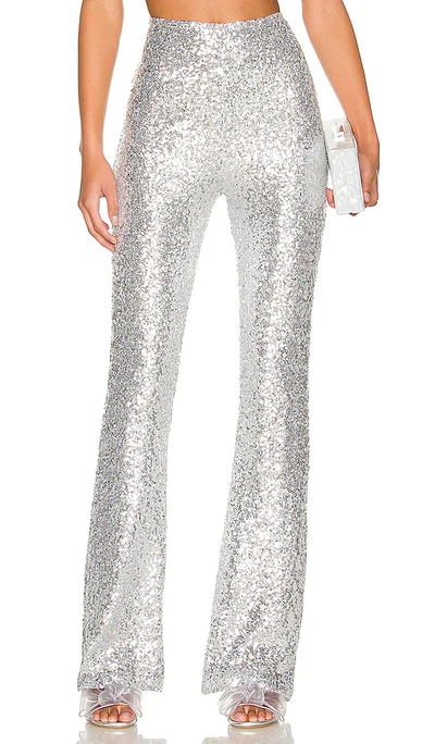 Shop Only Hearts Bell Pants In Metallic Silver