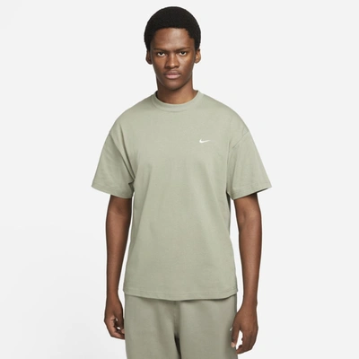 Shop Nike Solo Swoosh T-shirt In Light Army,white