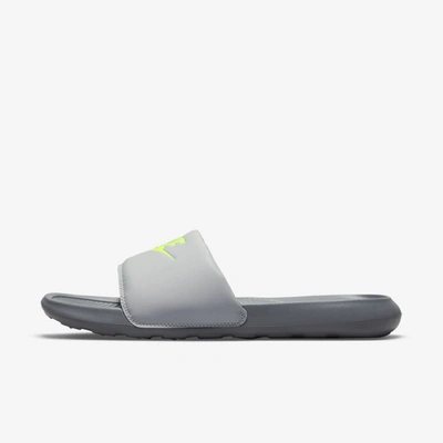 Shop Nike Men's Victori One Slides In Grey