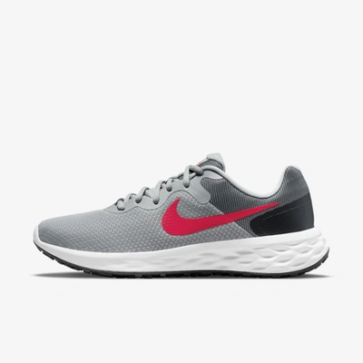 Shop Nike Revolution 6 Next Nature Men's Road Running Shoes In Light Smoke Grey,dark Smoke Grey,siren Red