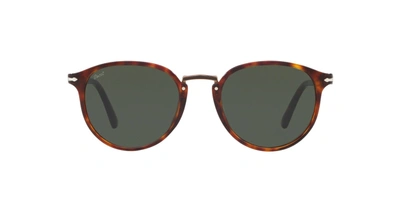 Shop Persol Typewriter Round Frame Sunglasses In Brown