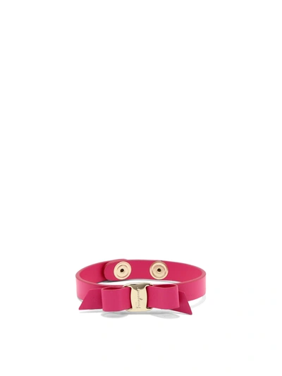 Shop Ferragamo Salvatore  Vara Bow Bracelet In Pink