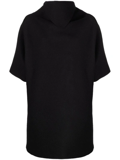 Raf Simons Black Ataraxia Scarf-neck Knitted Top In Black