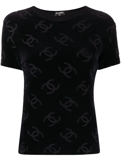 CHANEL Pre-Owned 1996 CC Pattern Textured T-shirt - Farfetch