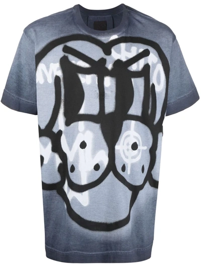 Shop Givenchy X Chito Spray-paint Effect T-shirt In Blue