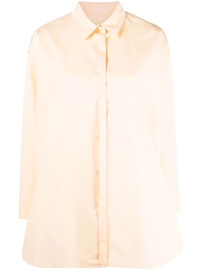 Shop Jil Sander Long-sleeve Cotton Shirt In Neutrals