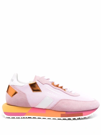Shop Ghoud Colour-block Low-top Sneakers In Pink