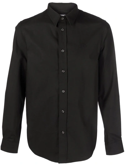 Shop Diesel S-ben-cl Cotton Shirt In Black