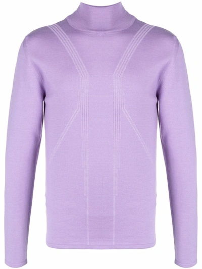 Shop A Better Mistake Armor Turtleneck Knit Jumper In Purple