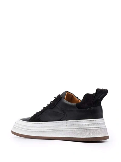 Shop Buttero Black Leather Sneakers
