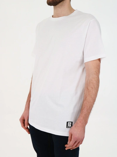 Shop Balmain Oversized White T-shirt