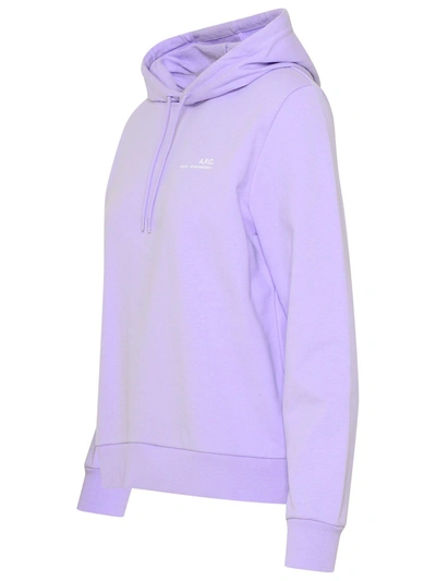 Shop Apc Lilac Cotton Sweatshirt In Violet