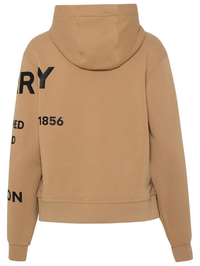 Shop Burberry Beige Cotton Poulter Sweatshirt