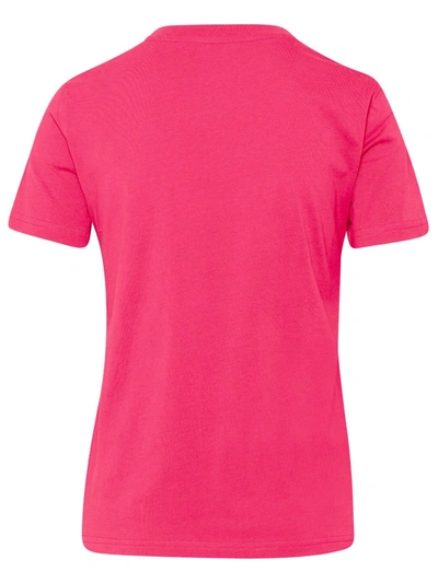 Shop Moschino Fuchsia Cotton  Couture T-shirt In Pink