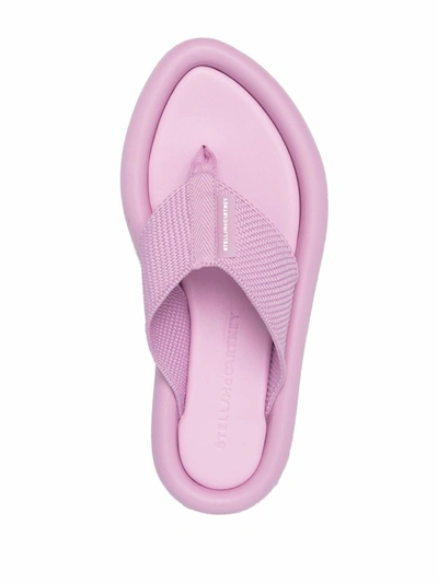 Shop Stella Mccartney Air Slide Thong Sandals In Violet