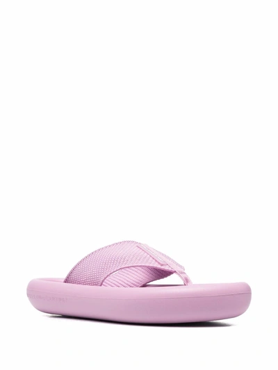 Shop Stella Mccartney Air Slide Thong Sandals In Violet