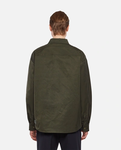 Shop Valentino Overshirt Military Jacket In Green