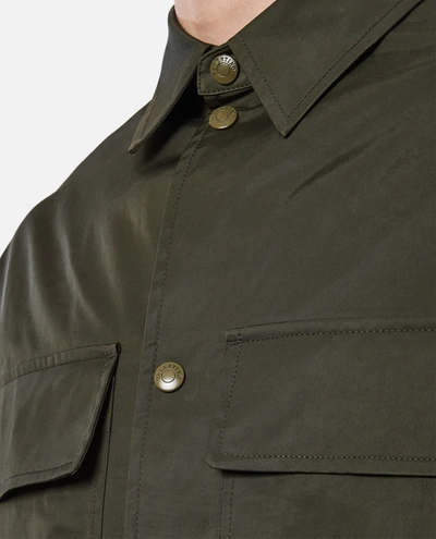 Shop Valentino Overshirt Military Jacket In Green