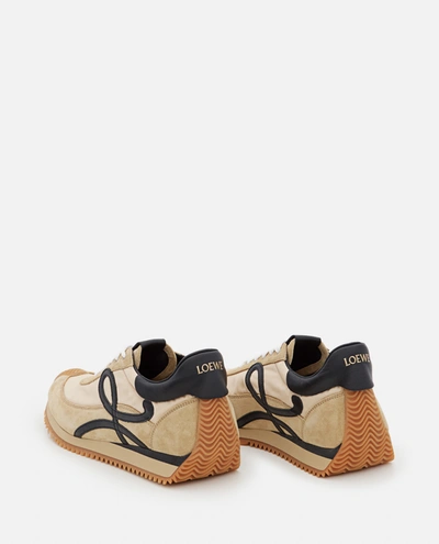 Loewe Low-cut Lace-up Sneakers In Nude