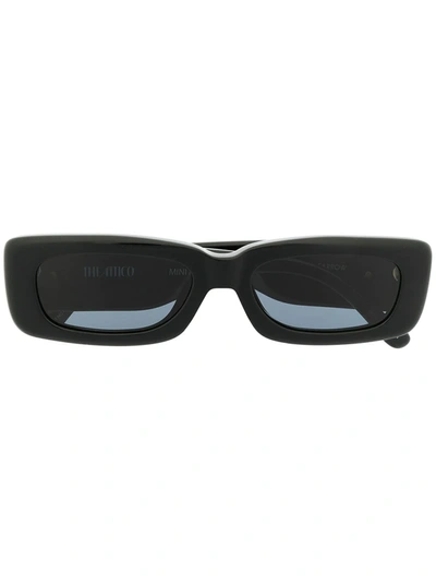 Shop Attico Square-frame Sunglasses In Black