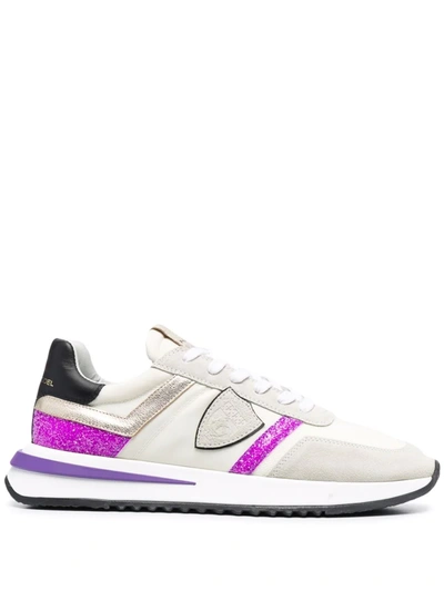 Shop Philippe Model Paris Tropez Low-top Leather Sneakers In White