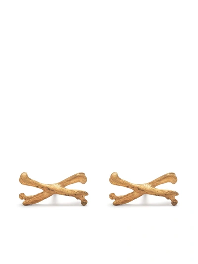 Shop Claire English Bucaneer Stud Earring In Gold