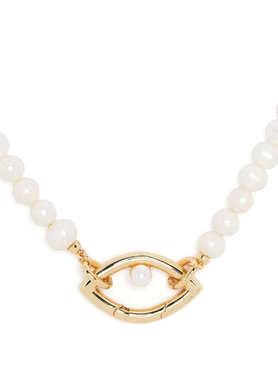 Shop Capsule Eleven Eye Pearl Necklace In Gold