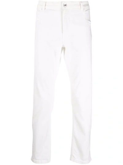 Shop Eleventy Tasche 5 Straight Leg Jeans In White