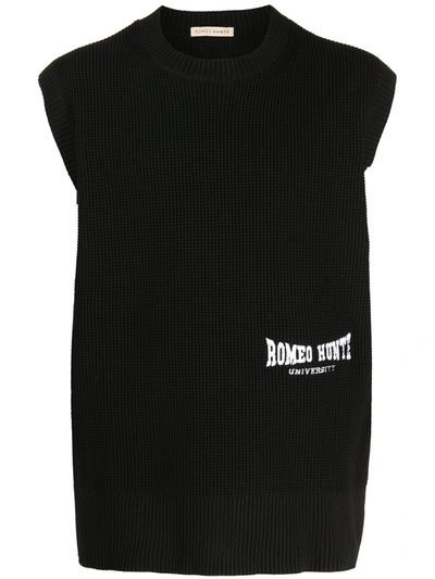 Shop Romeo Hunte Sleeveless Sweater In Black