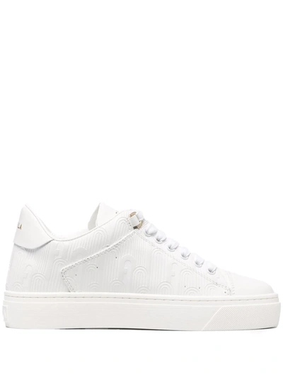 Shop Furla Logo Low-top Sneakers In White