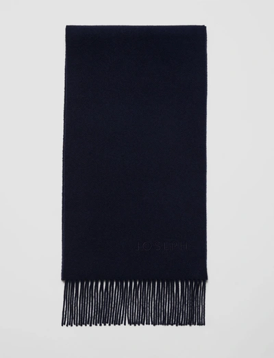 Shop Joseph Wool Cashmere Blend Alice Scarf In Navy