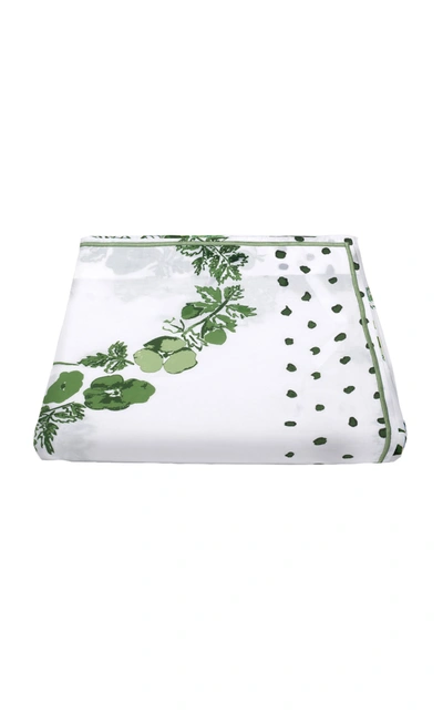 Shop Janie Kruse Garnett King Bridge Street-printed Cotton Duvet Cover In Green