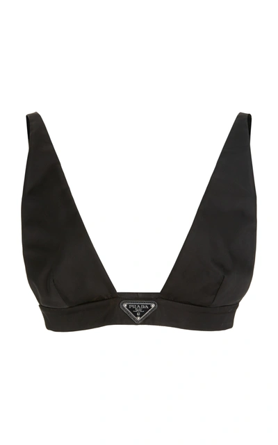 Shop Prada Women's Re-nylon Bra Top In Black